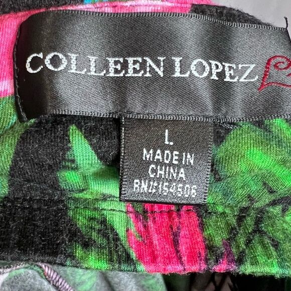 Colleen Lopez tropical print halter midi dress size large - Picture 4 of 6